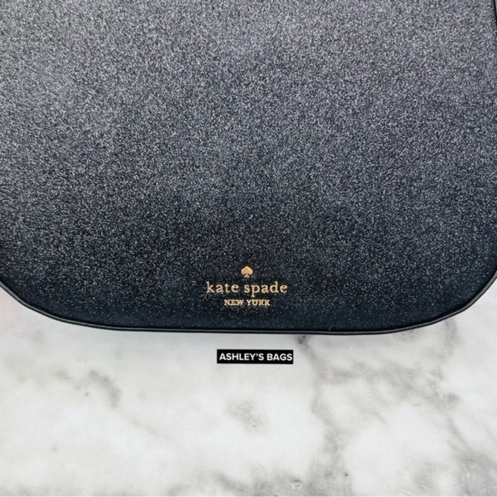 Kate Spade Glimmer Glitter Shoulder Bag In Black - Picture 3 of 12